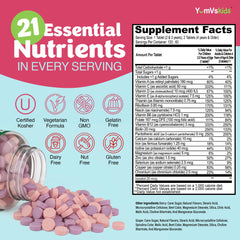 YUM-V'S grape-berry flavor chewables promote consistent use.
