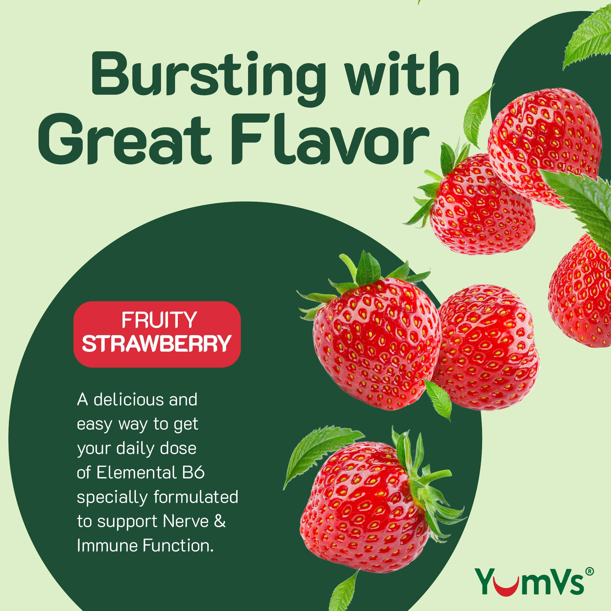 YUM-V'S nutrition label highlights 100 mg per serving.