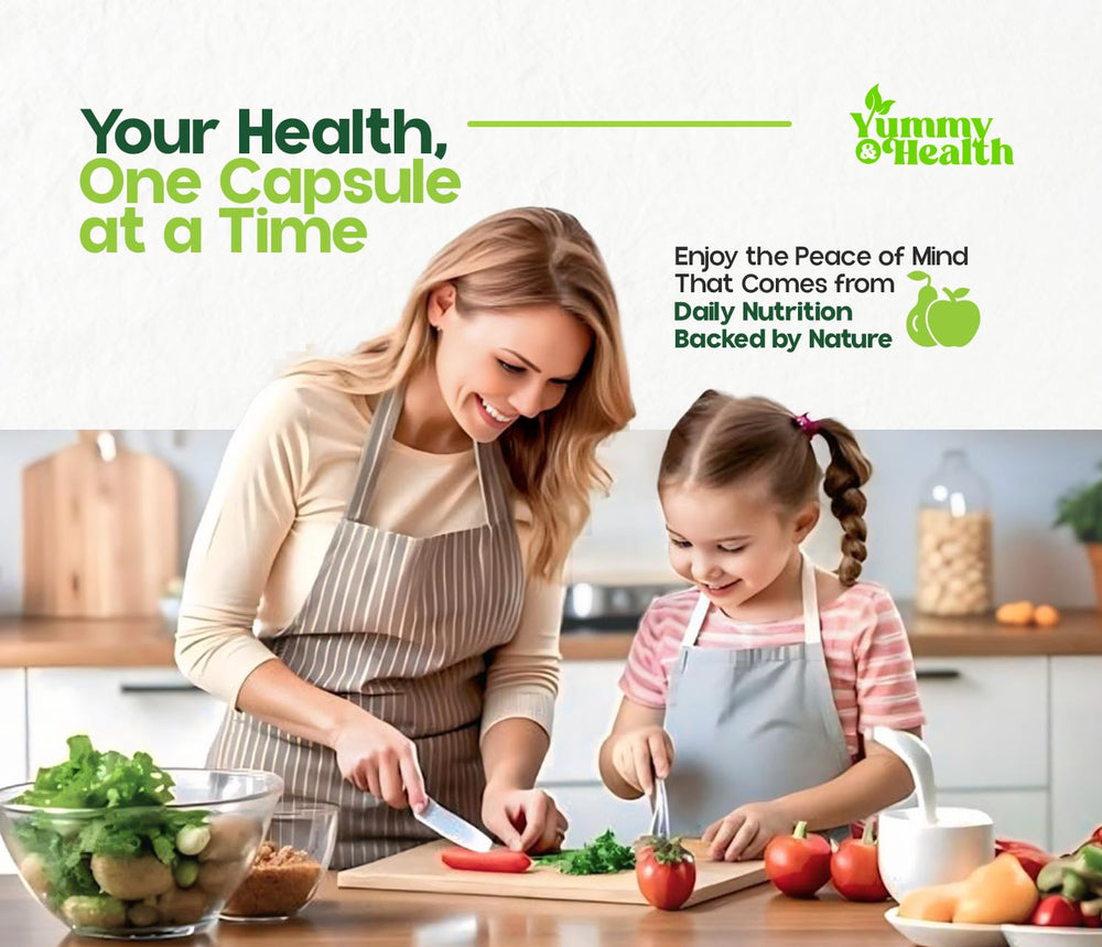 Gluten free non GMO capsules by Yummy and Health.