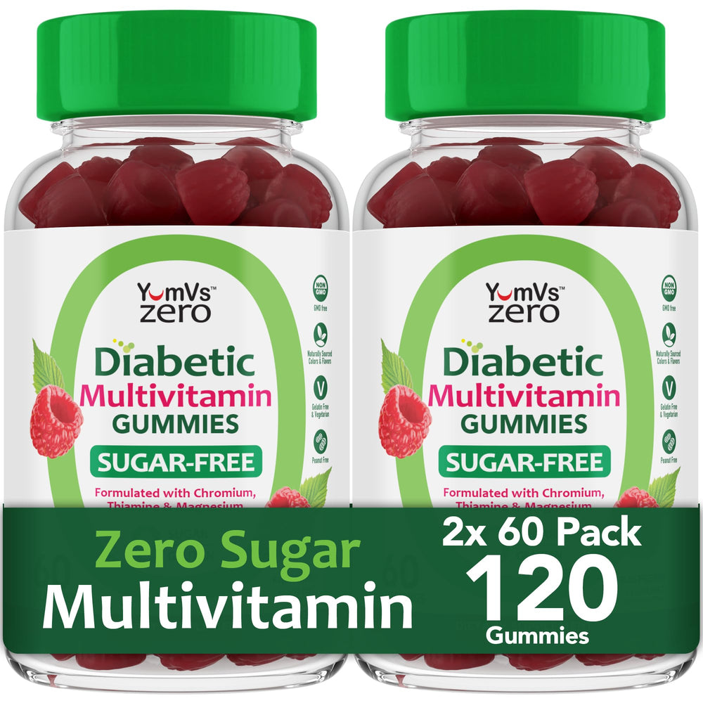 YUM-V'S Raspberry gummy bottle showcases daily wellness on the go.