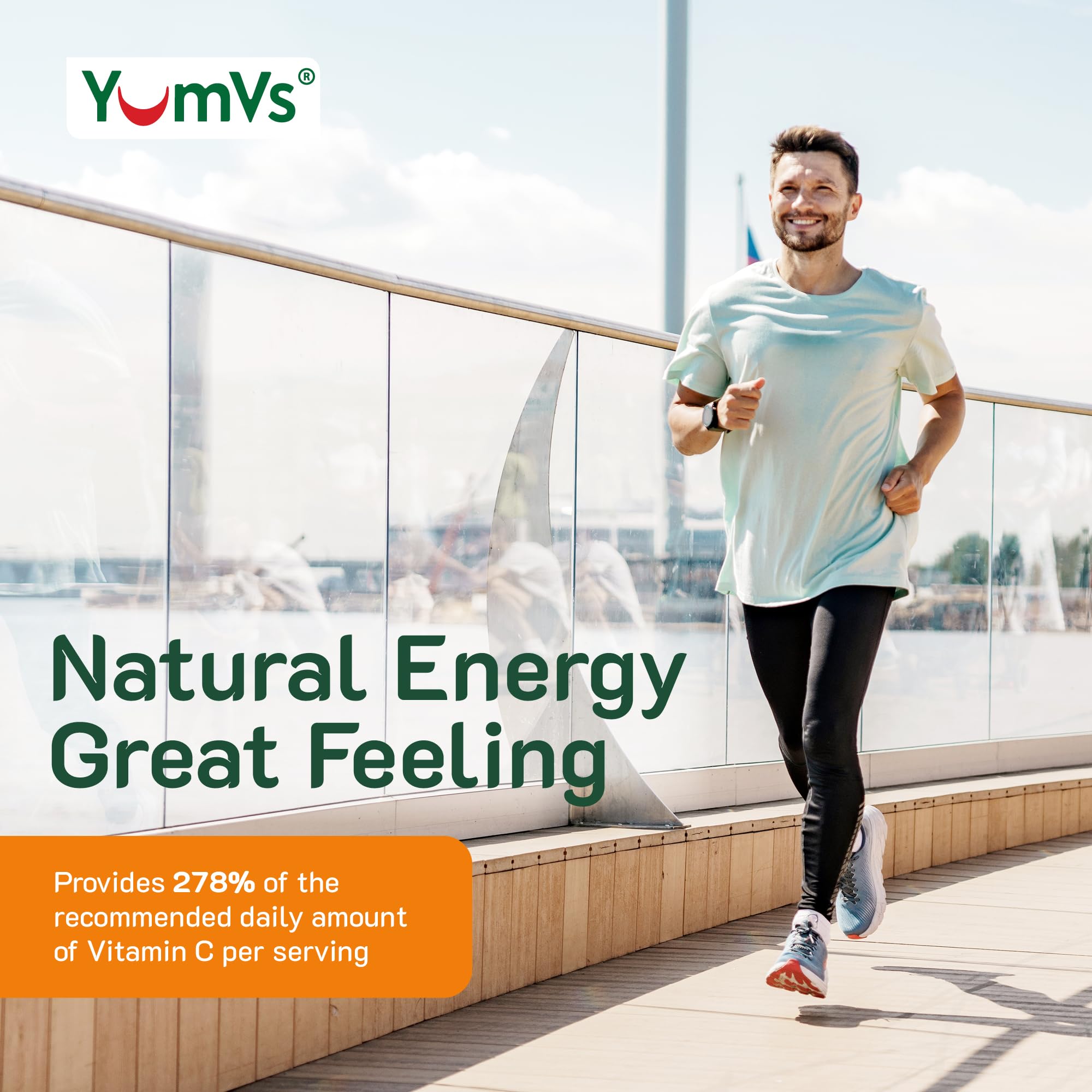 YumVs Vitamin C Gummies 200-count bottle signals value and routine