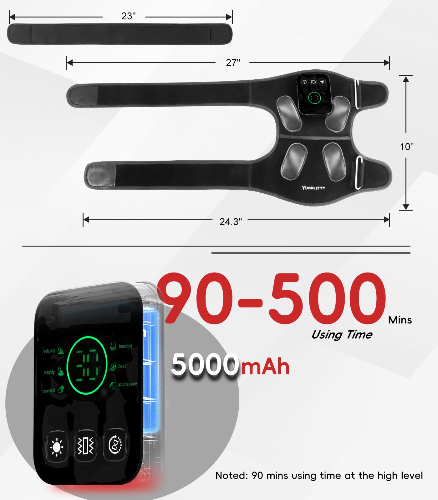 YUQBLITTY intelligent touchscreen control simplifies personalized therapy.