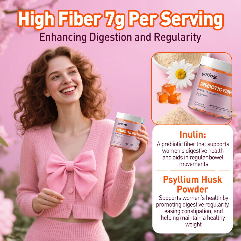 Yutiny inulin and psyllium blend image demonstrates soluble and insoluble fiber balance.