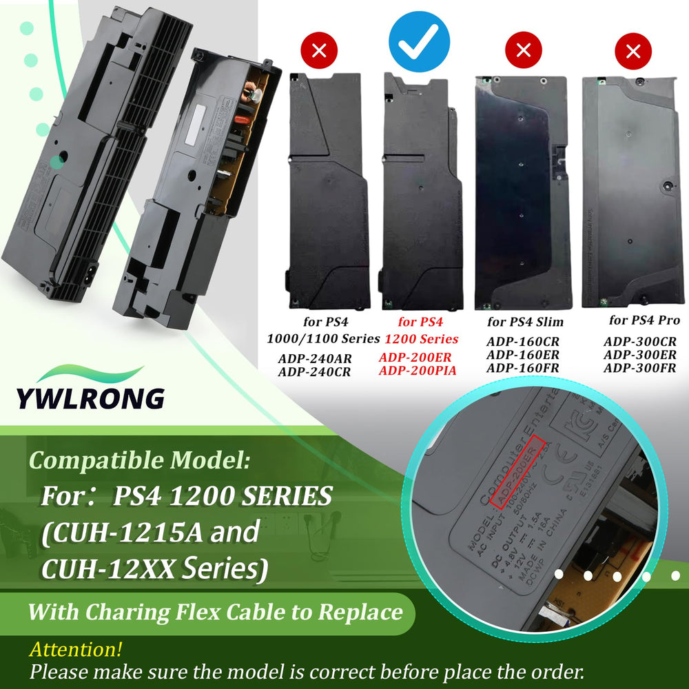 YWLRONG CUH-1215A power supply—close-up 4-pin connector