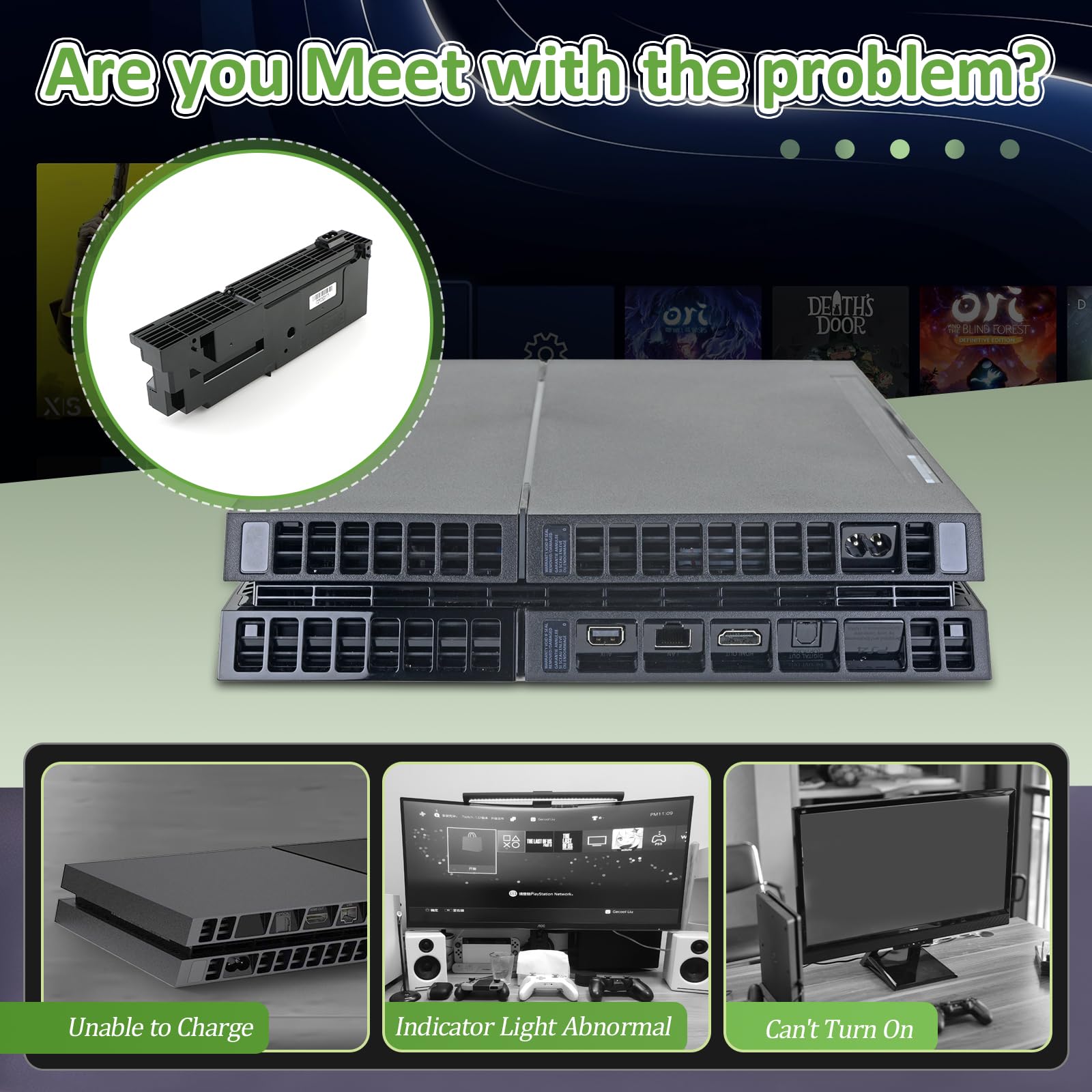 YWLRONG PS4 ADP-200ER exterior shot—compact build