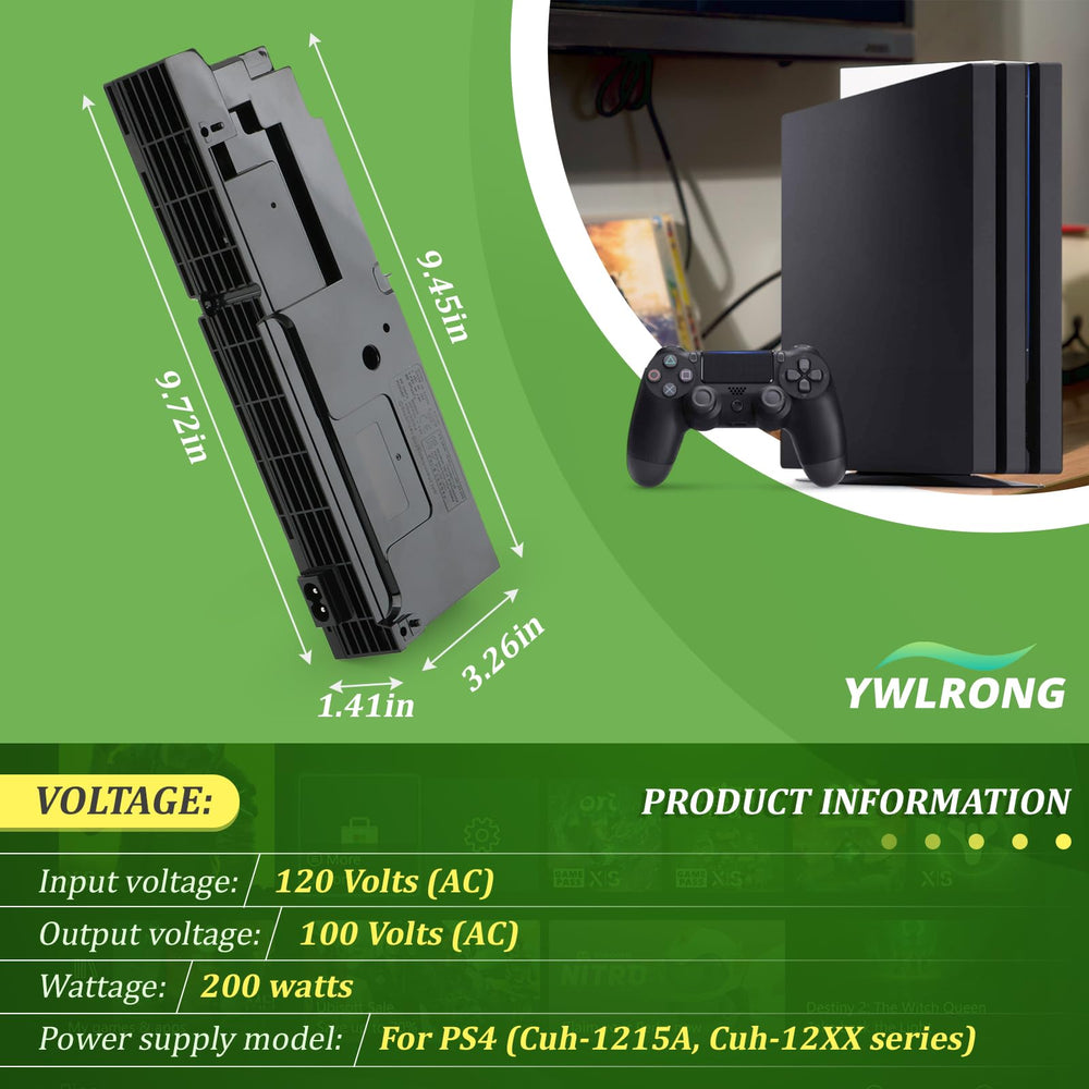 YWLRONG replacement power cable—stable plug connection for reliable power