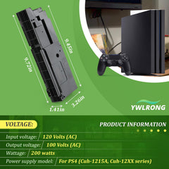YWLRONG replacement power cable—stable plug connection for reliable power