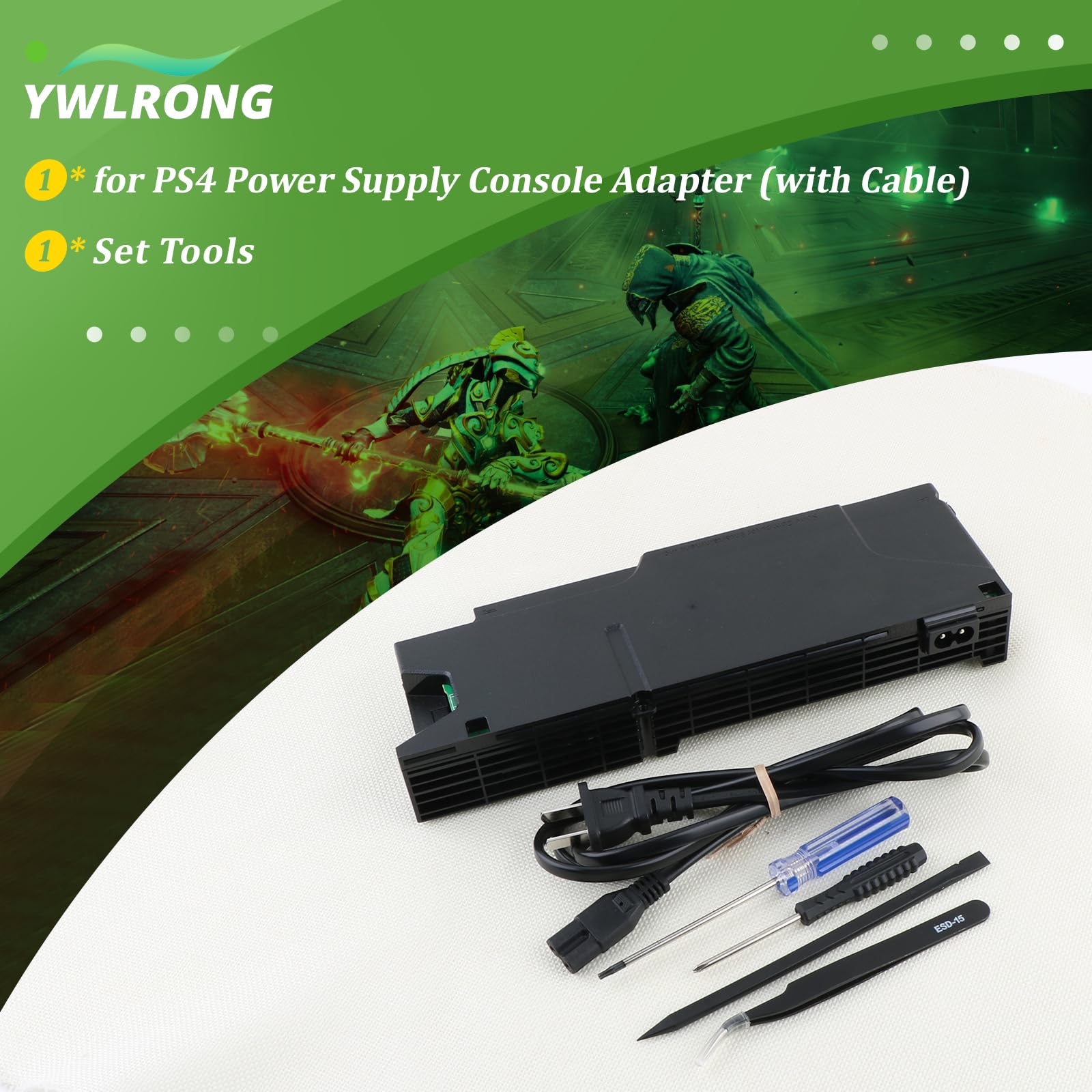 YWLRONG internal PSU labeling—clear safety specs and part number