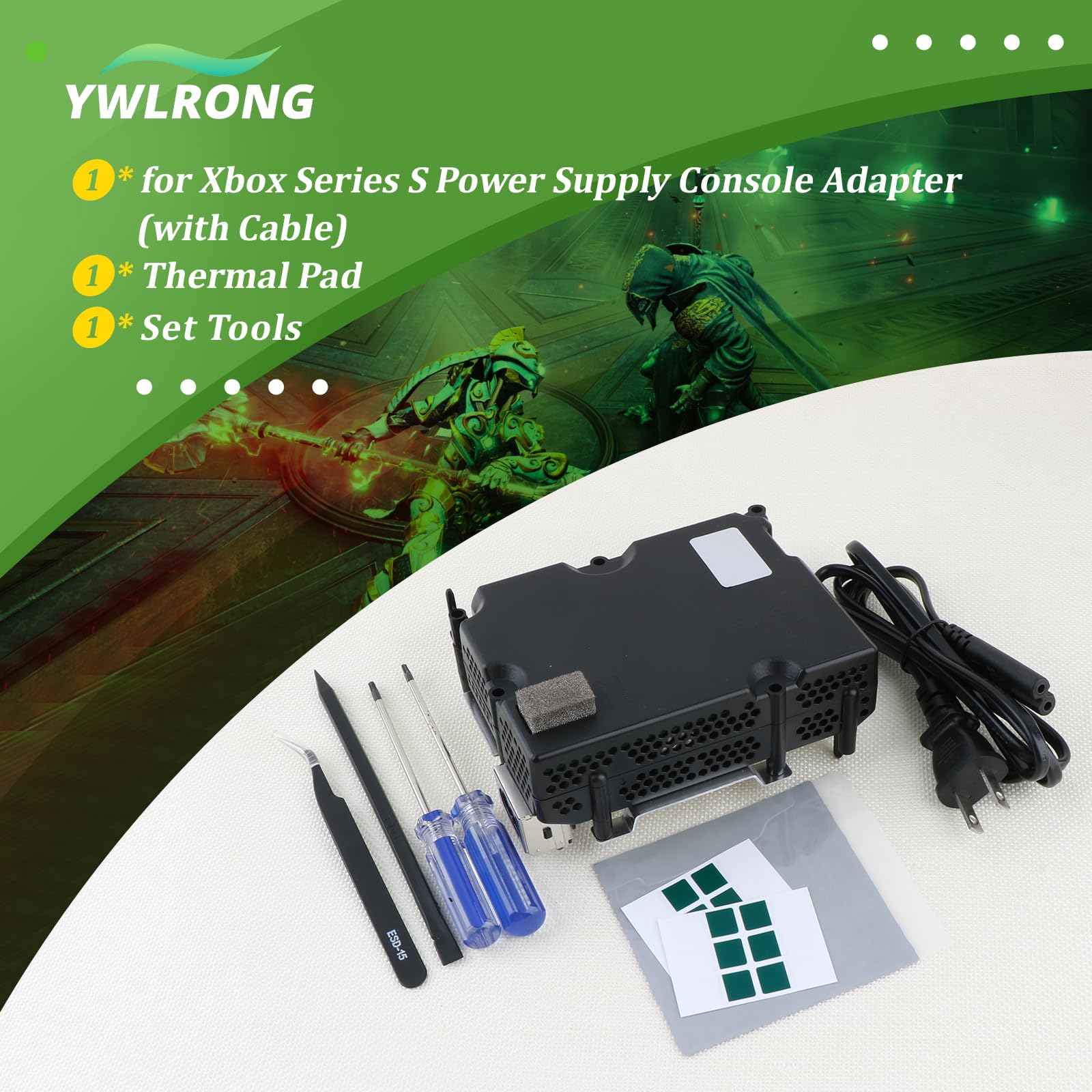 YWLRONG Xbox Series S packaging with user-friendly installation guide.