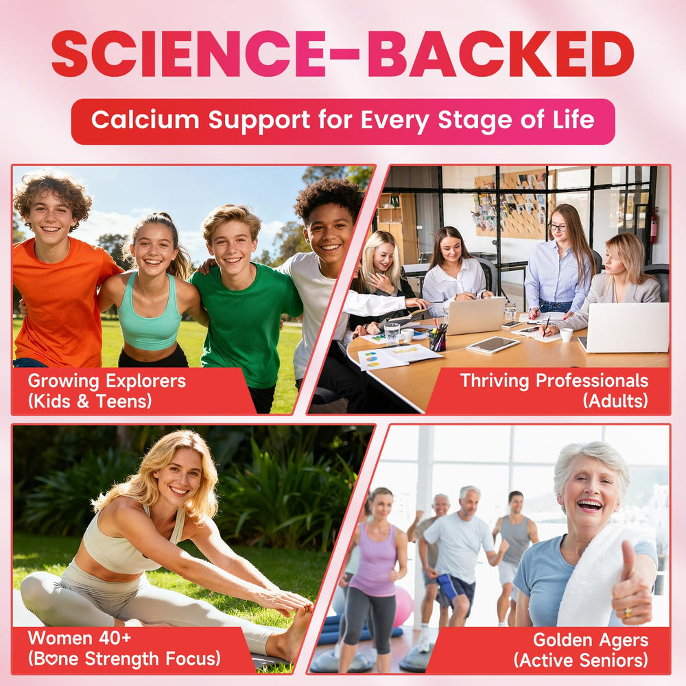 YXSW Calcium Gummies suggested daily use with meals for daily wellness.