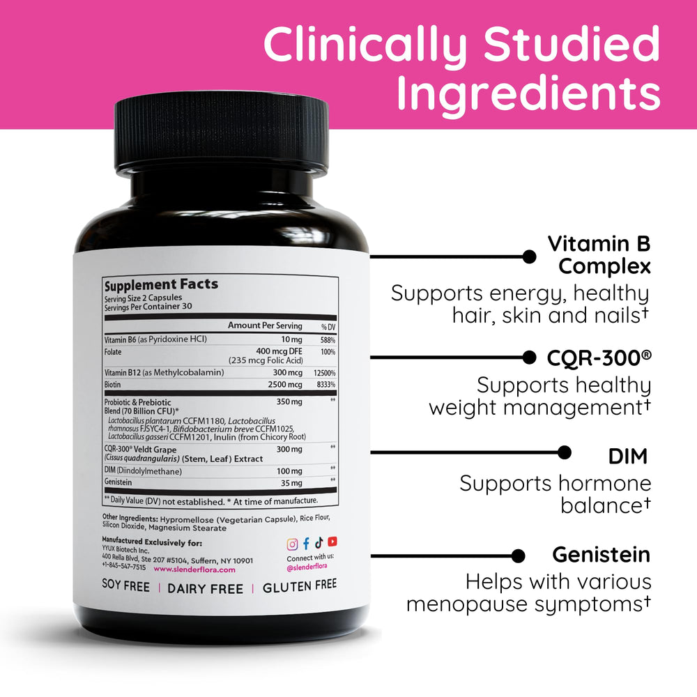 YYUX SlenderFlora gluten-free icon emphasizes allergy-friendly option.