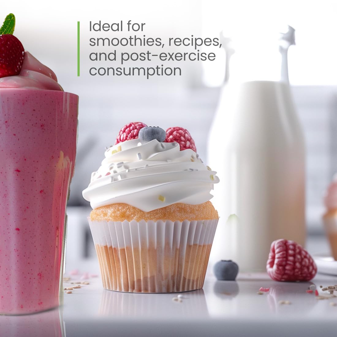 Smoothie with Z Natural Foods collagen, creamy texture and coconut chocolate flavor