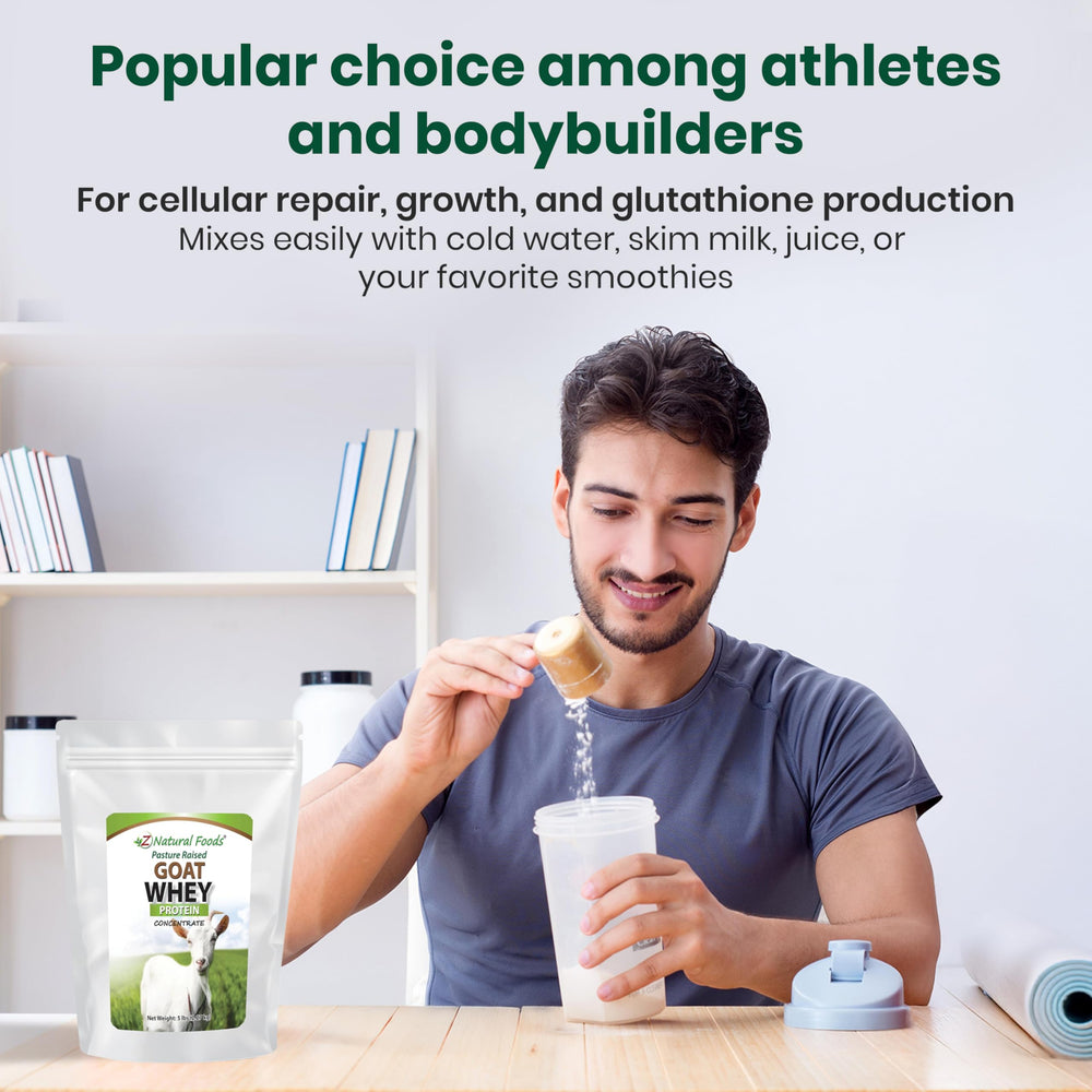 Z Natural Foods goat whey shows essential amino acids for recovery