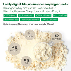 Z Natural Foods Goat Whey Powder pasture scene emphasizes ethical sourcing and freshness.