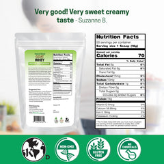 Z Natural Foods Goat Whey Powder scoop demonstrates convenient daily protein supplementation.