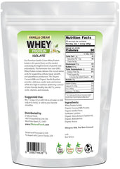 Z Natural Foods vanilla whey powder for easy mixing in beverages.