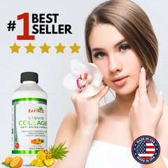 ZAFiNCO biotin hyaluronic acid formula bottle close-up highlights key benefits.