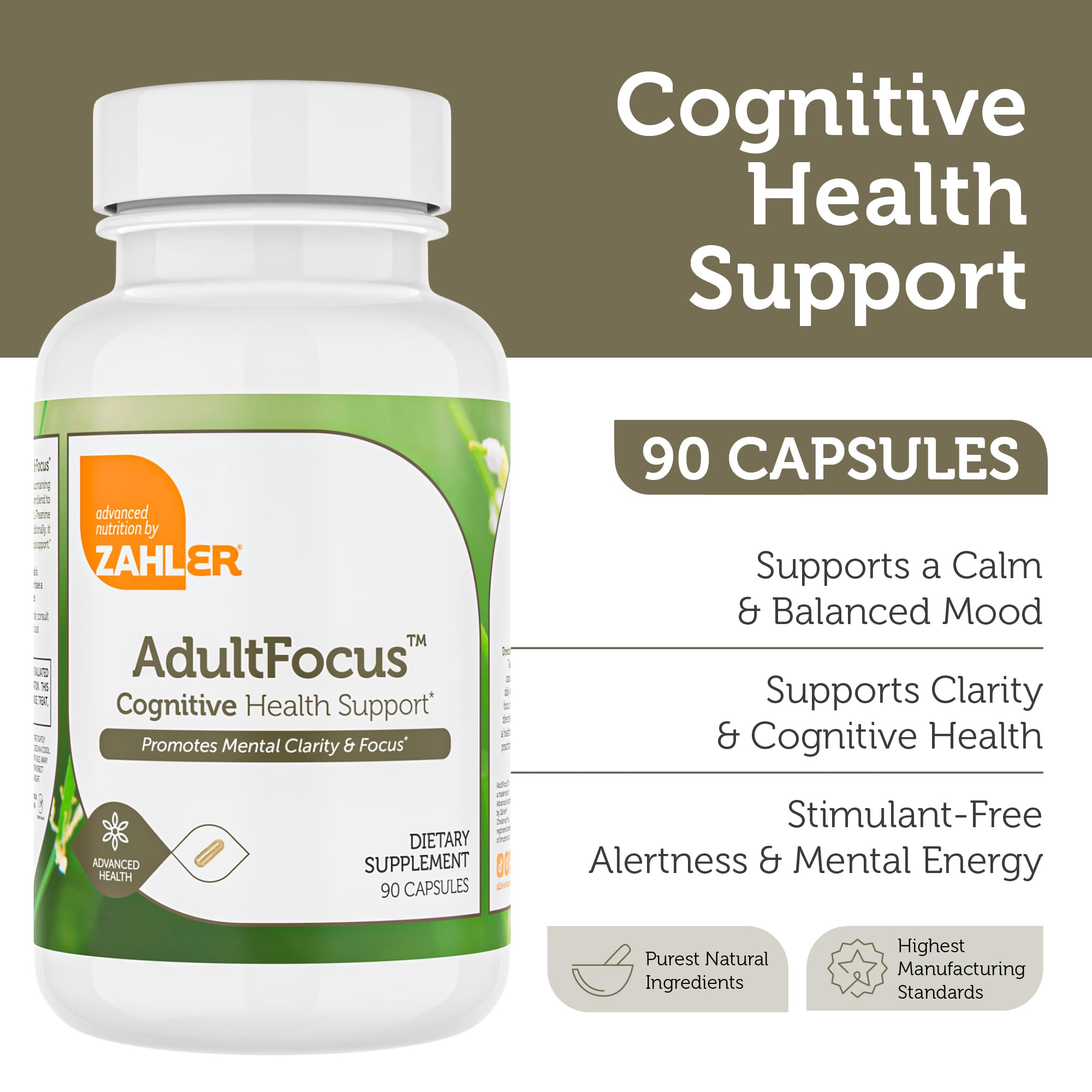 Zahler AdultFocus capsules packaging emphasizing product packaging