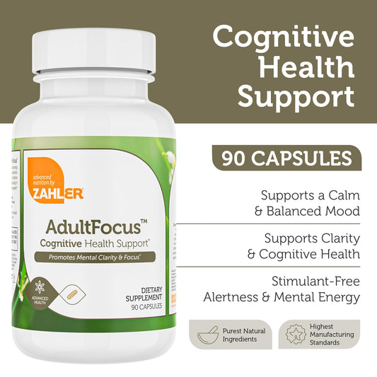 Zahler AdultFocus capsules packaging emphasizing product packaging