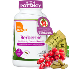 Zahler Berberine with Berbevis capsules for targeted glucose support