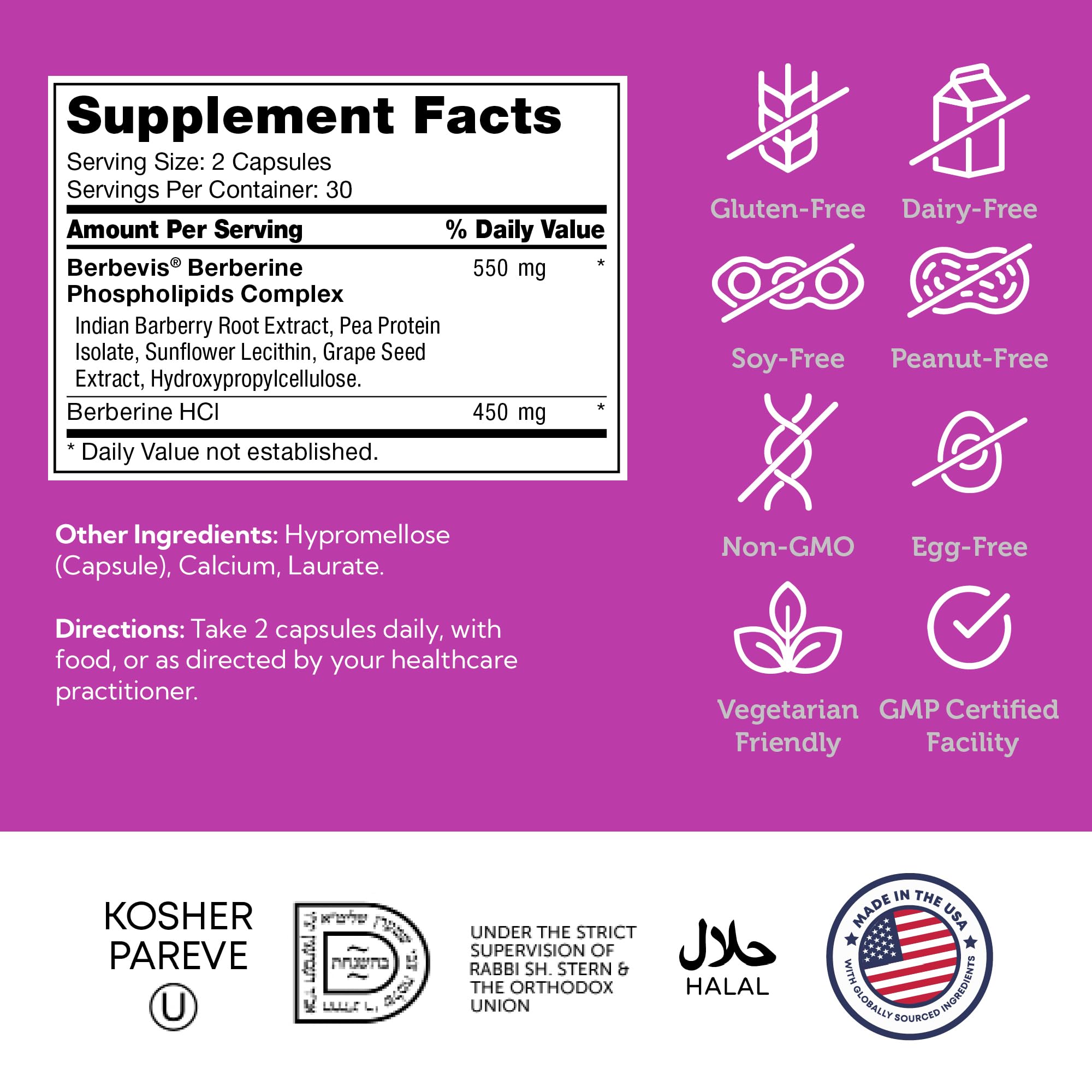 Zahler Berberine phospholipids for better absorption