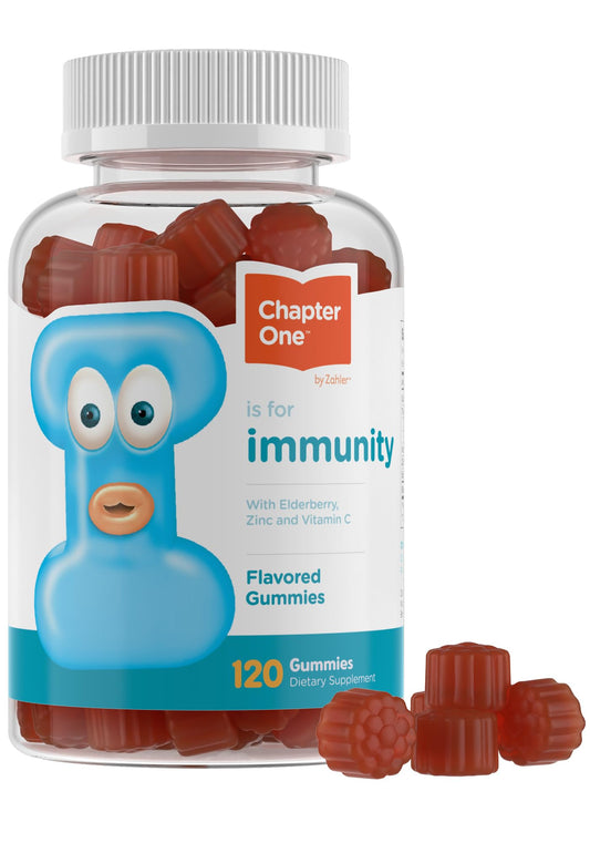 Zahler Chapter One Immune Gummies bottle showing 120 count for kid-friendly immune support