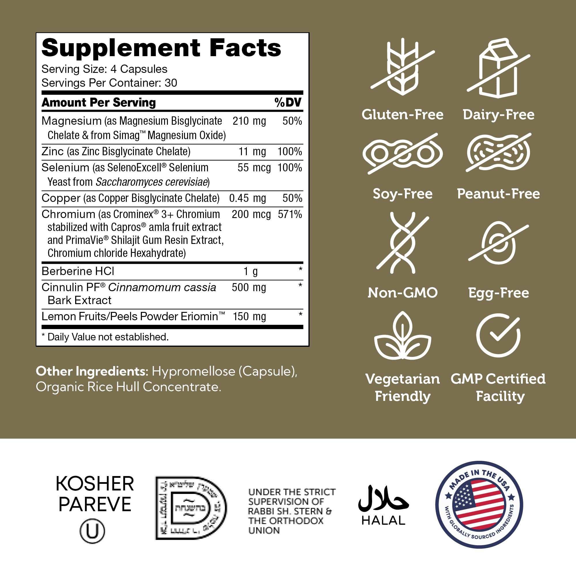 Zahler Diabetter ingredients cinnamon and gymnema highlighted.