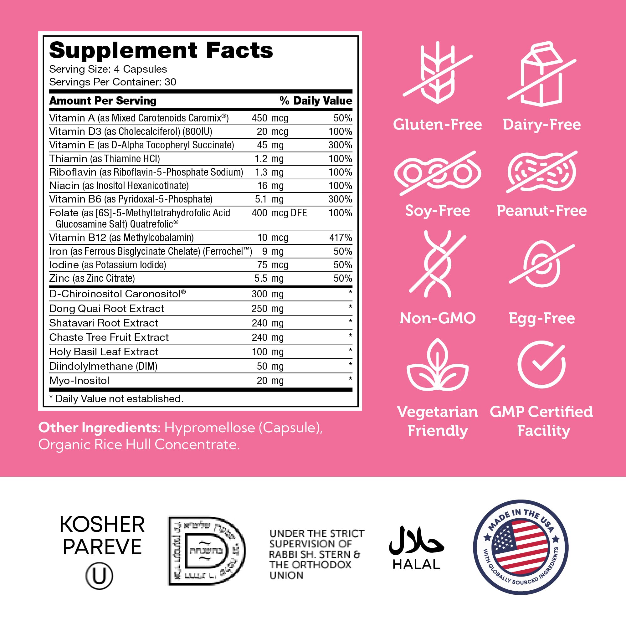 Zahler Female Totality box packaging communicates comprehensive fertility support