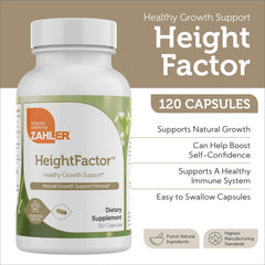 Zahler Height Factor kosher seal and allergen information.
