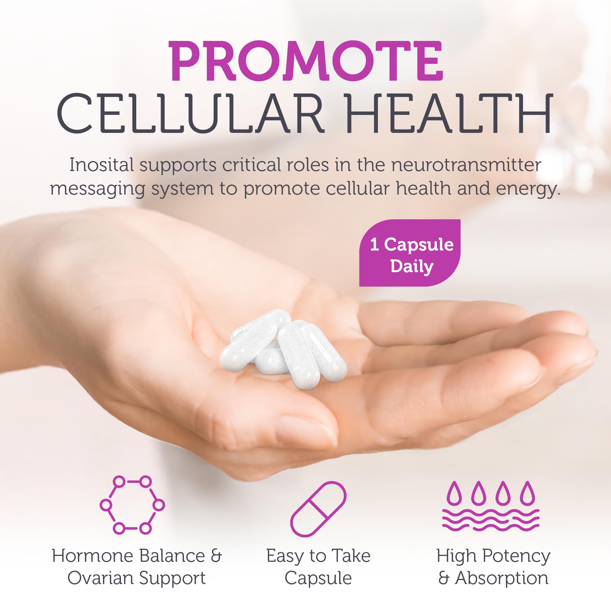 Pure Zahler Inositol ingredients support overall wellness in women.