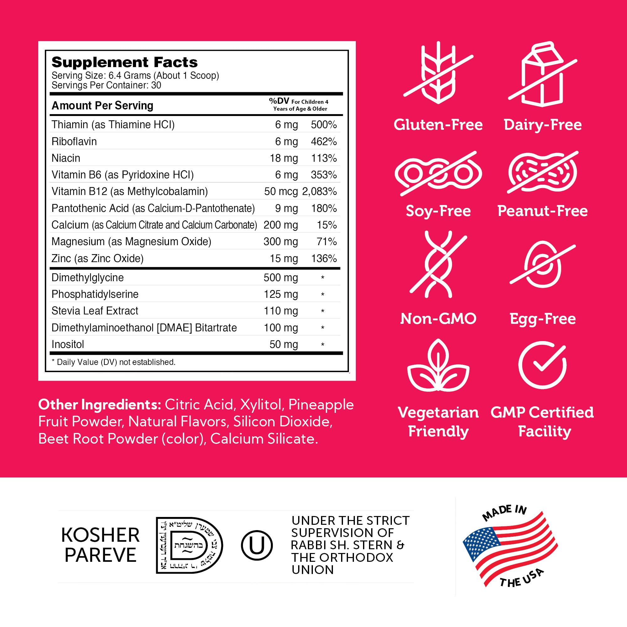 Zahler KidsActive packaging highlights kosher certification for trust.