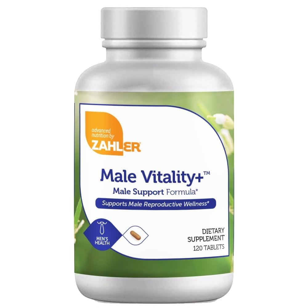 Zahler Male Vitality+ bottle front for daily energy support