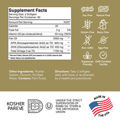 US-made badge on the box signals trusted manufacturing for Zahler Omega 3 Platinum