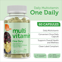 One daily tablet image conveys easy, convenient daily supplementation for adults.
