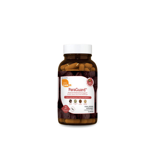 Zahler Paraguard capsules bottle ready for daily gut support.