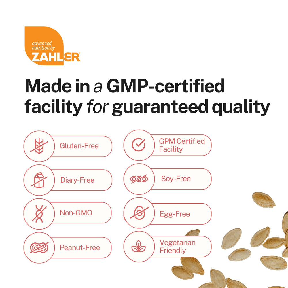 GMP-certified production facility logo with Zahler Paraguard branding.