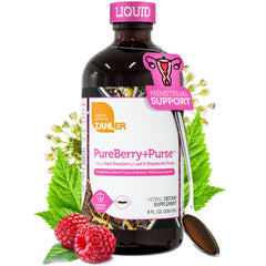 Zahler PureBerry+Purse bottle with raspberry leaf liquid for daily support