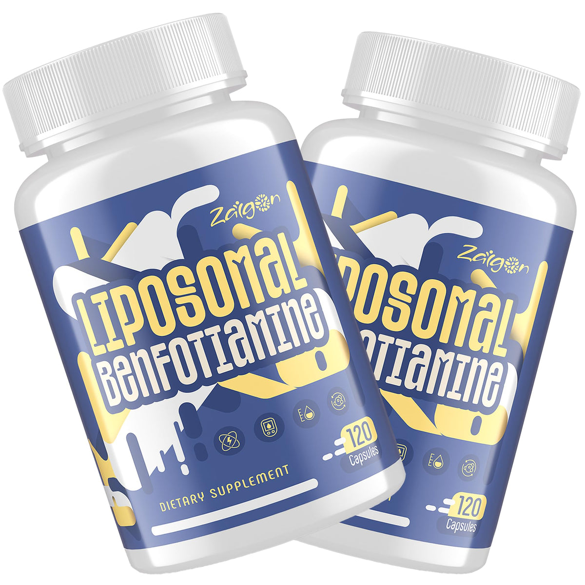 Zaigon Benfotiamine 600mg bottle front highlights energy support potential