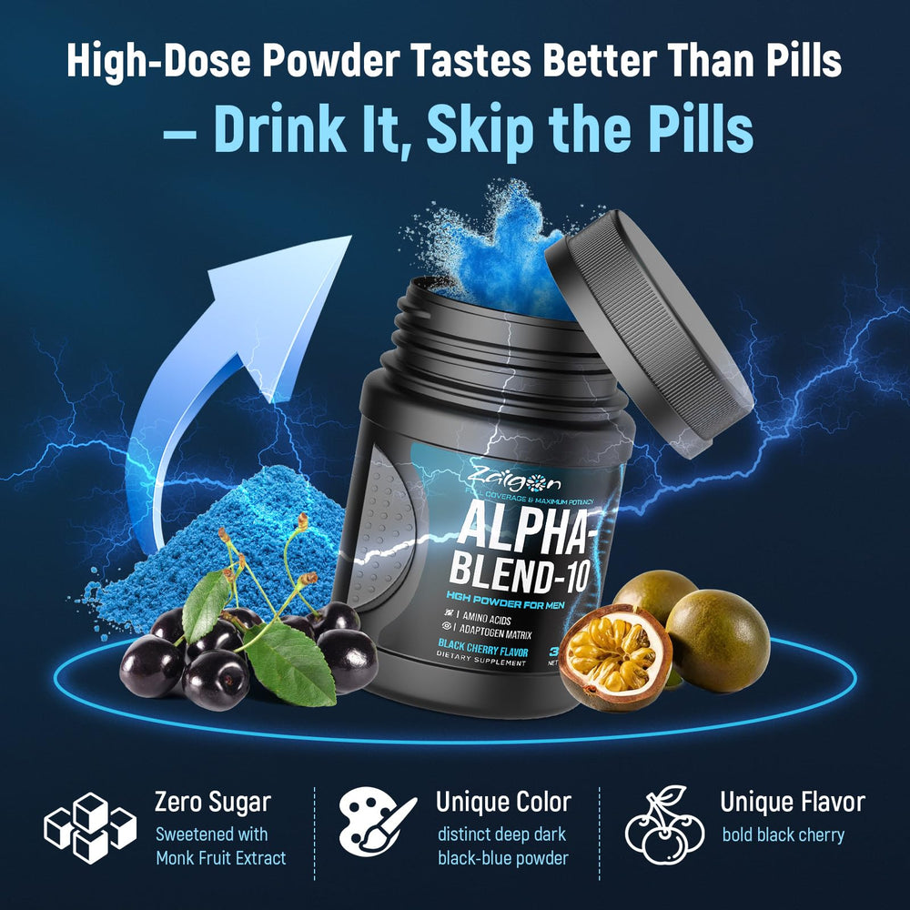 Zaigon HGH glass with dissolved powder for convenient consumption.