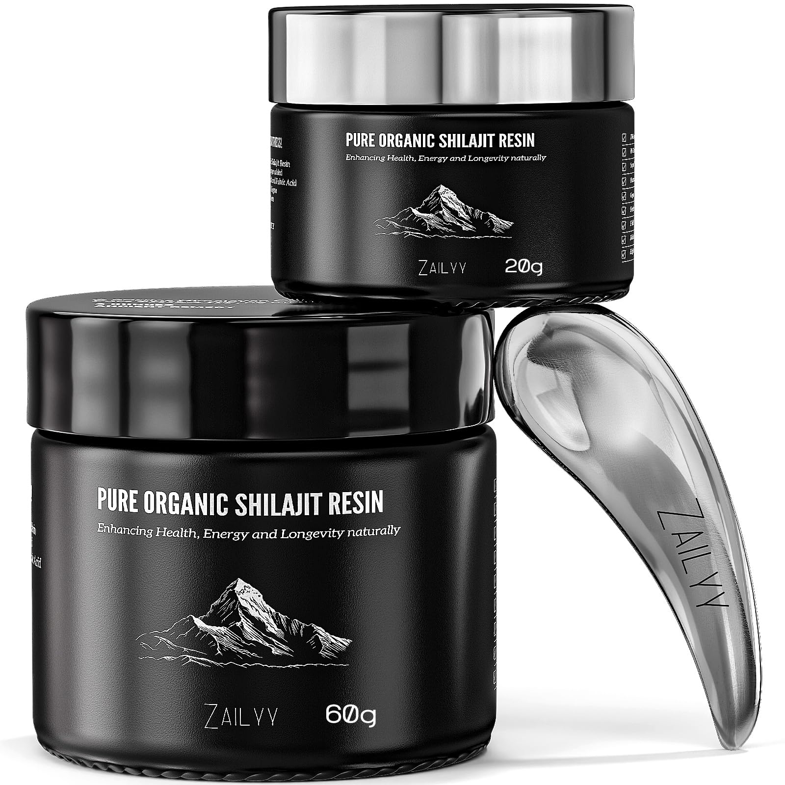 ZAILYY Pure Himalayan Shilajit resin bottle for daily energy and vitality.