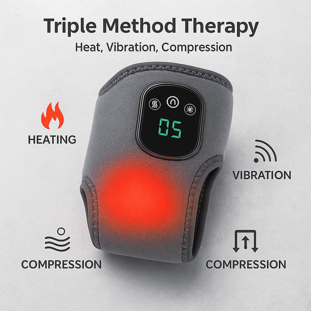 ZAIREG massager with heat levels from 40 to 60°C delivers warmth