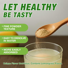 Zammex lemongrass powder dissolves quickly in water