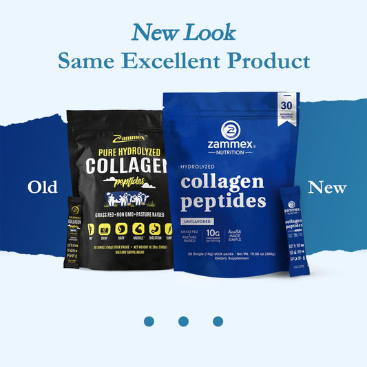 Zammex hydrolyzed collagen peptides 10g serving for daily support