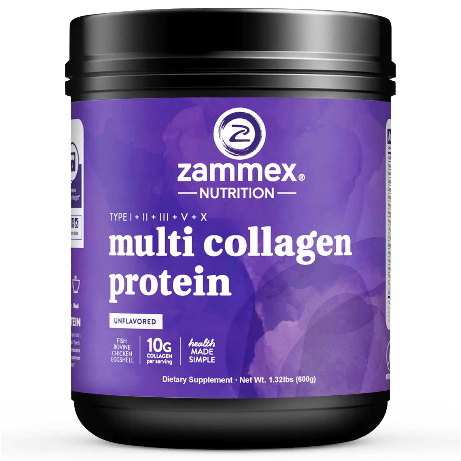 Zammex Multi Collagen bottle for convenient daily collagen intake.