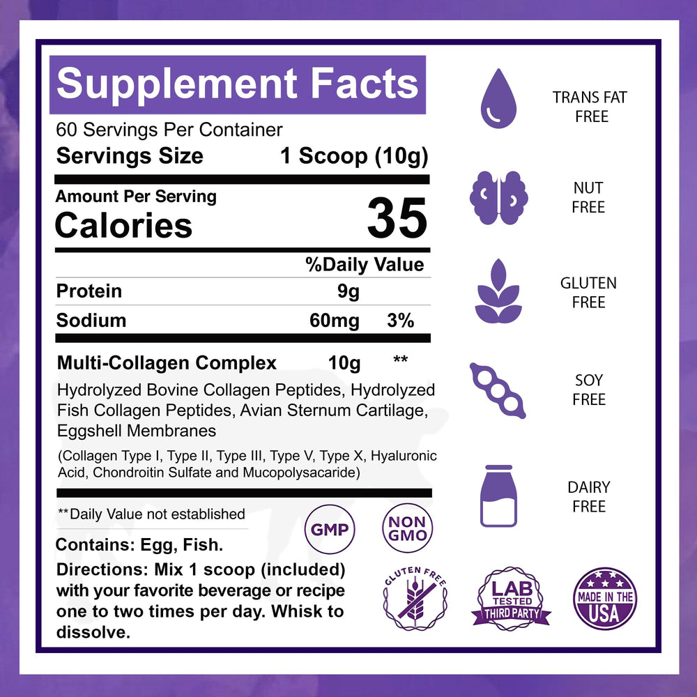 Zammex Multi Collagen scoop shown for easy measuring and mixing.