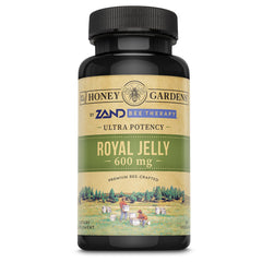 ZAND Bee Therapy Royal Jelly 600 mg bottle with premium capsules for daily wellness