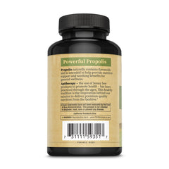 ZAND Honey Gardens Bee Propolis packaging shows a 120-count bottle for ongoing supplementation.