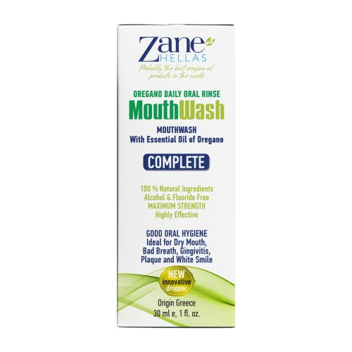Zane Hellas bottle cap close-up highlighting alcohol-free, fluoride-free herbal formula