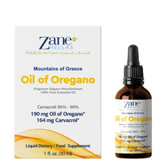 Zane Hellas oregano oil bottle with pure Greek oil for daily wellness.