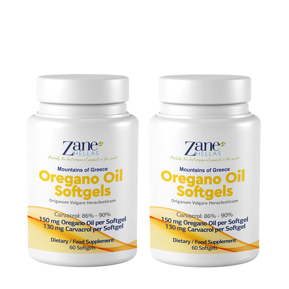 Zane Hellas Oregano Softgel emphasizes premium oregano oil essence.